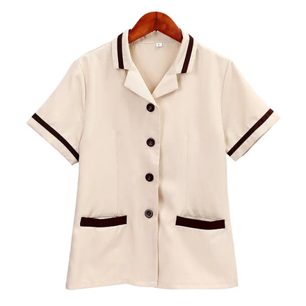Oem Customized logo Cleaning Clothes Men Women Short Sleeves Cleaning Work Wear House Restaurant Kitchen Cleaning Uniform