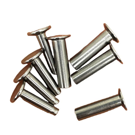 Factory Wholesale 304 Stainless Steel Customized Non-standard Flat Head Semi-tubular Hollow Rivet Handmade Knife Locking Rivet