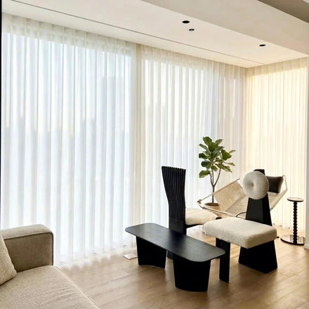 Factory High-quality Custom Electric Fantasy Curtains for Home Light-filtering Solid Color Smart Vertical Blinds