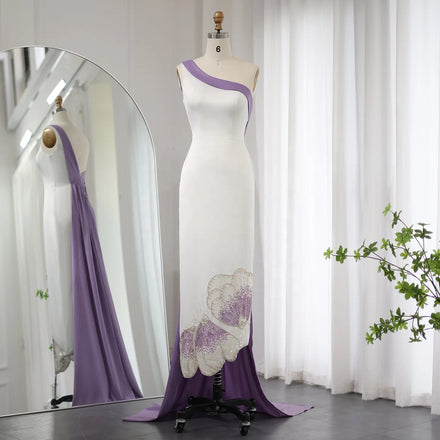 Jancember SCZ206 Classic Lilac Simple Sequins Women's Evening Party Prom Dresses