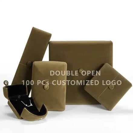Custom Pu Jewelry Box Luxury Gift Necklace Earring Ring Shell Box Leather Jewelry Box Packaging Wth Logo