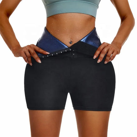 Comfortable Fit Plus Size Neoprene Shaping Leggings Tummy Training Waist Slimmer Padded Buttocks Sexy Tight Shorts Fabric Logo