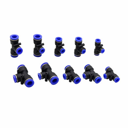 Pneumatic Fittings One Touch Three Ways Quick Connector Push in Air Fittings for Air Hose Tube