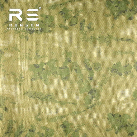 A-TACS-FG Camouflage Printed 230gsm 100% Polyester Mesh Tactical Knitted Tricot Memory Fabric for Outdoor Bags Durable Use