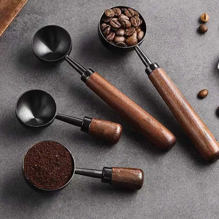 2024 15ml Tools Accessories Measuring Logo Spoon Bamboo Stainless Steel Wooden Coffee Scoop