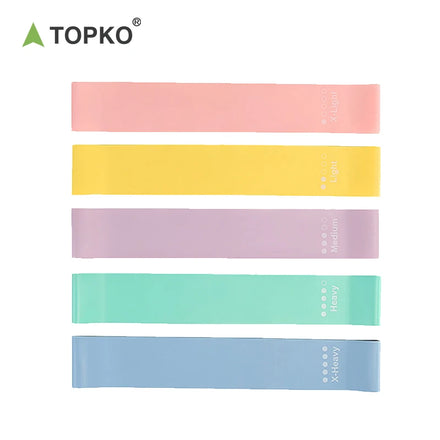TOPKO in Stock Resistance Loop Band Set Home Workout Gym Exercise Loop Bands for Legs & Butt Fitness Resistance Band