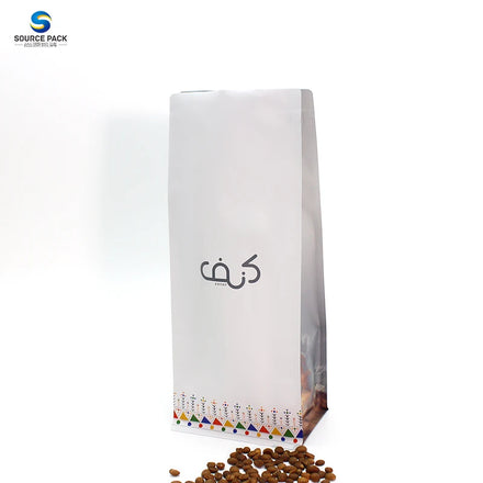 Digital Printing Custom Printed Private Label Matte Black Aluminum Foil Pouch With Zipper Flat Bottom Coffee Pouch