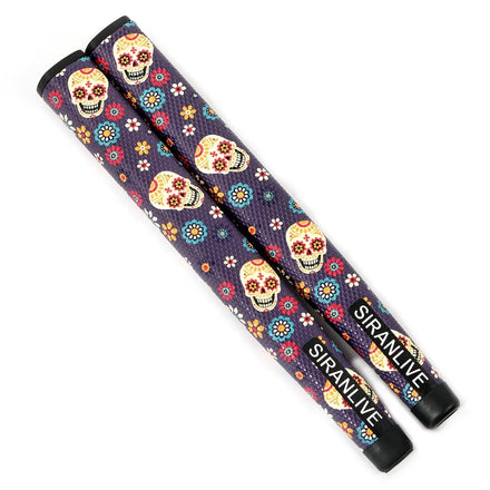 Wholesale Tiger Stripes DIA DE LOS MUERTOS Skulls Sugar Skeleton Pattern Printed PU Synthetic Leather Golf Putter Grips