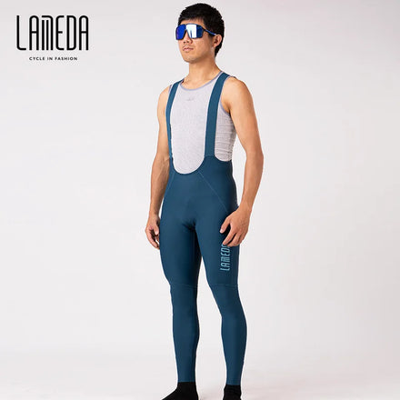 LAMEDA Custom Bike Wear Nylon Mens Cycling Bib Tights Thermal Padded Professional Cycling Clothing ODM