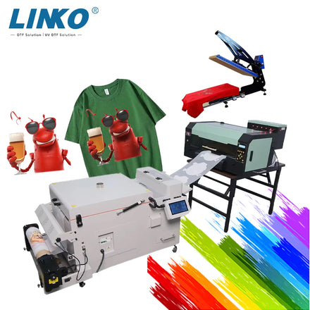 LINKO I1600 A3 DTF Printer New Automatic T-Shirt Direct-To-Film Heat Transfer DTF Printer Printing Machine