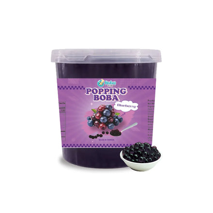 KEIFU 3.2kg Blueberry Popping Boba Pearl Juice Ball Instant Bursting Bubble Tea Drink Topping OEM/ODM Bottle Packaging