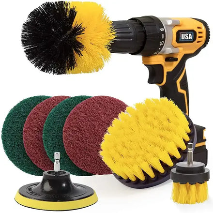 Zhenda Brush Factory Hot Sales Brushes of Drill 8 Pcs Power Scrubber Cleaning Bathtub Shower Sinks Etc Brushes Tools