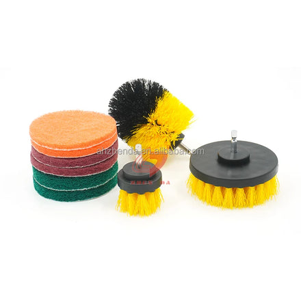 Zhenda Brush Factory Hot Sales Brushes of Drill 12pcs Set Power Scrubber Cleaning Bathtub Shower Sinks Etc Brushes Tools
