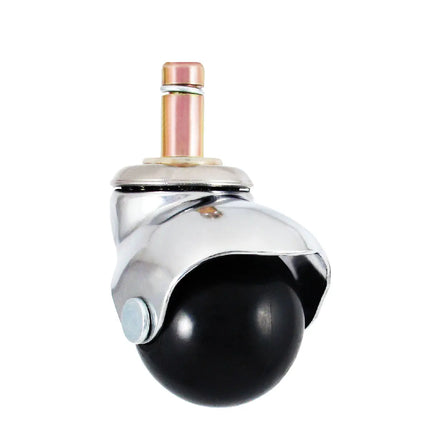 1.5 Inch 10mm Friction Ring Stem Light Duty Chrome Finish Office Chair Polypropylene Ball Wheels for Hospital & School Use