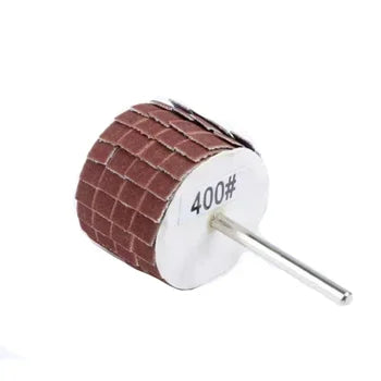Abrasive Cloth Wheel with Handle 80-600 Grit Sandpaper for Wood Polishing Inner Wall Grinding Rust Removal