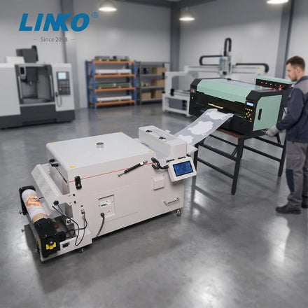 LINKO Dual I1600 A3 DTF Printer 12'' Automatic T-Shirt Printing Machine Pigment Ink Multicolor New Improved 320mm DTF Printer