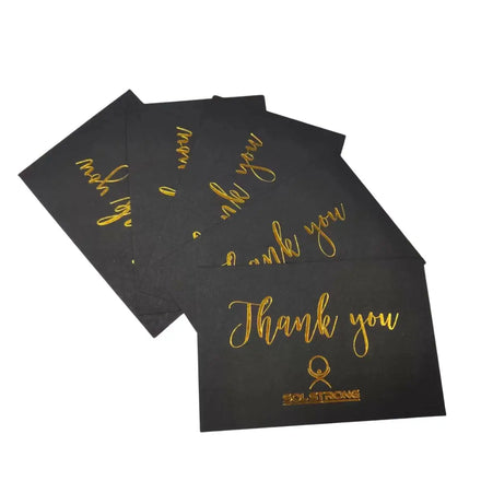Top Quality Luxury Custom Gold Foiled Logo Business Card Advertising Postcard Company Promotion Thank You Card