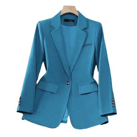 Oem Custom logo Design Spring and Autumn Black Slit Suit Small One-button blazer Casual Temperament High-end blazer for Women
