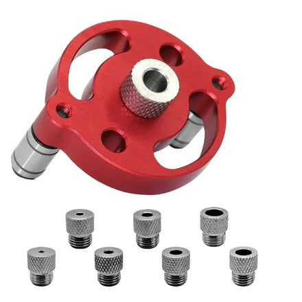 3-10mm Woodworking Pocket Hole Jig Self Centering Drill Guide Locator Dowel Jig Kit With 8 Steel Bushing