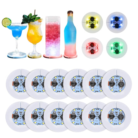 LED Coaster Bottle Sticker Lights for Graduation Ramadan Diwali Parties Banquets Bars