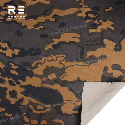 Oak Leaf Pattern Autumn Camouflage Printed Nylon Cotton Fabric NYCO 50/50 Rip-stop Mil-spec Fabric Durabale for Tactical Uniform