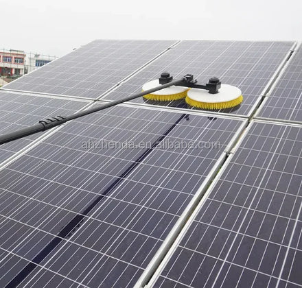 Zhenda Factory Double Head Solar Panel 5.5M With Durable Aluminum Pole Automatic Cleaning Brush