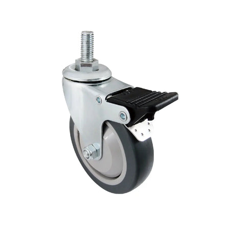 4 Inch TPR Casters for Medium Duty Locking Function for Indoor Use Hospitals Living Rooms Dining Kitchens Outdoor/Warehouse