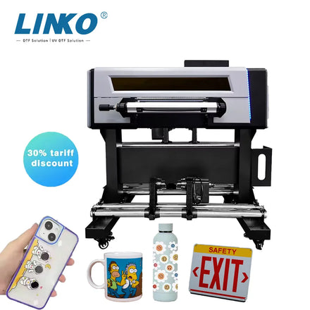 LINKO A2 All-In-One Uv Gel Nail Sticker & Film Transfer Laminator UV Printer with New Ink 420mm Large Crystal Machine