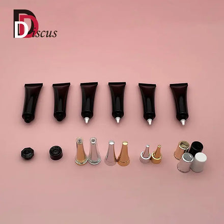 Custom Logo 15ml Hand Face Cream Soft Squeeze Tube Cleaning Cream Cosmetic Package Containers Matte Black Soft PE Tube
