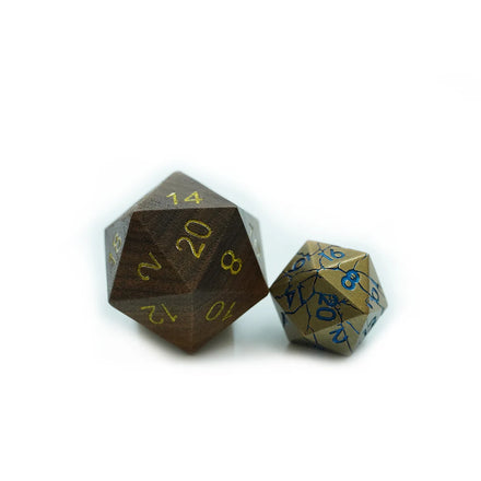 Dice Polyhedral Wooden Various Shapes Digital D20 DnD Single Dice for D&D TRPG Magic Tabletop Games Board Games Dice
