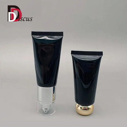 D19 30ml Empty Black Squeeze Pump Soft Tube With Screw Flip Cap Hand Cream Skin Care Facial Cleanser Cosmetic Tube Packaging