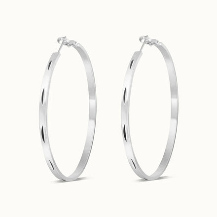 Fashion Jewelry High Quality Large Hoops Earrings Hypoallergenic Large Silver Hoop Earrings for Women Girls