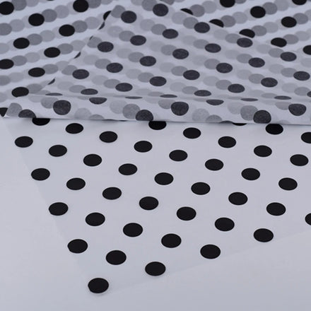 Classic Black and White Polka Dots Gift Wrap Apparel Wrapping Tissue Paper Decoupage DIY Silk Paper