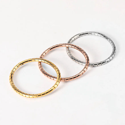 Factory Wholesale 316l High Quality Bracelet Bangle Gold Silver 5mm Gold Snake Bone Stainless Steel Bracelets for Women