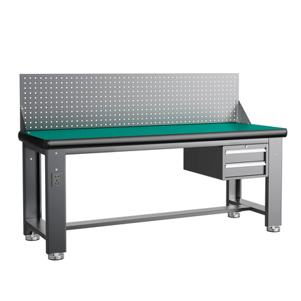 Heavy Duty Cold Rolled Steel Workshop Workbench OEM Anti-Static European Modern Garage Storage Drawer Outlet LED Tube 3-Year