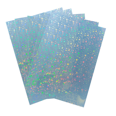 Waterproof Decal Sheet 8.5*11 Hologram Adhesive Label Waterproof Inkjet Holographic Star Spiral Broken Glass Printable Vinyl