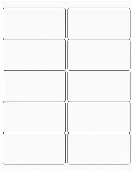Wide Template Available Blank Circle/Rectangle Label Glossy 10 Label Per Sheet Quick Dry Water Resistant Square Die Cut Sticker