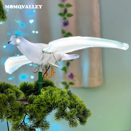 Best Selle Outdoor Valentine'S Day Decoration Garden Light Statue Pigeon 3D Lighting With White Yellow Light Blue