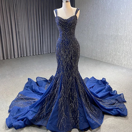 Jancember 222147 Fashion Sequins Party Spaghetti Strap Mermaid Evening Dresses for Women