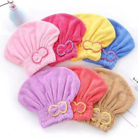 Factory Wholesale Microfiber Quickly Dry Hair Towel Wrap Microfiber Hair Turban Towel Hair Wrap Towel Coral Fleece Shower Cap