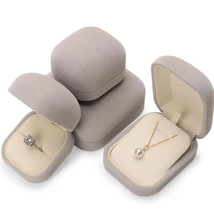 Luxury Necklace Ring Bracelet Jewelry Package Gift Box Velvet Customize Logo Jewelry Organizer Case Jewelry Storage Box