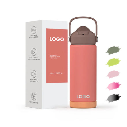Food Grade 304 Stainless Steel Water Bottle Insulated 32oz 40oz 12oz 18oz Bottle with Straw Lid