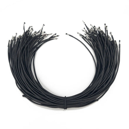 1.7mm Black Elastic Cord with Stainless Steel T-Bar Fastener 315mm Length Packaging & Printing Product Category