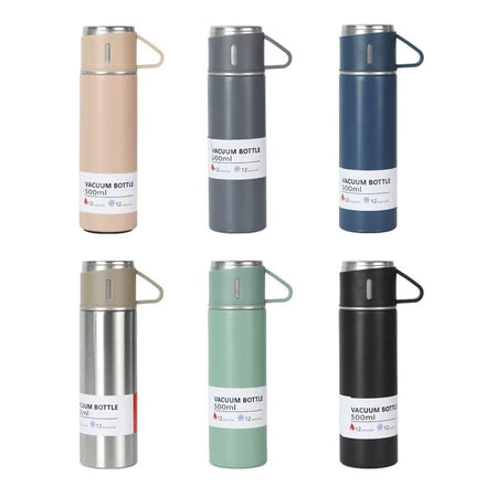 Hot Selling 17Oz Black Insulated Stainless Steel Tumbler 3-Cup Eco-Friendly Boiling Water Safe Unisex Travel Gift Lid Handgrip