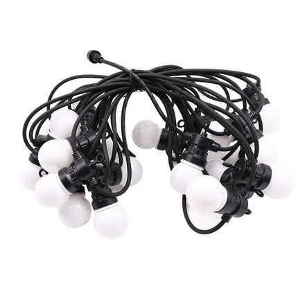 24V Outdoor String Lights 5m 10leds Milky White Shade G50 Big Bulb Fairy Led Lights Backyard Decoration for Garden Holiday