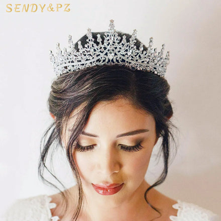 New Arrivals Luxury Crystal Bridal Wedding Crown Princess Girls Metal Colorful Rhinestone Tiara Birthday Hair Accessory
