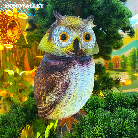 White Brown Plant Shelves Resin Figure Animal Statue Hoot Call Light Decor Home 3d Christmas Glowing Lucky Cute Led Power Owl
