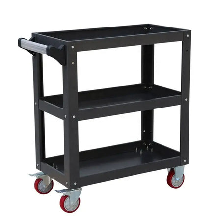 Customizable Colors OEM 3-Shelf Steel Workshop Cart Auto Repair Mechanical Mobile Rolling Tool Cabinet Trolley