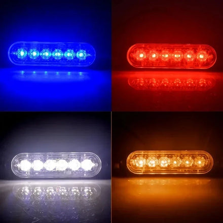 Factory Price Car 6 LED Strobe Light 6W 720LM Flashing Grille Lights 12V to 24V Car Emergency Light Warn Light Lights for Truck