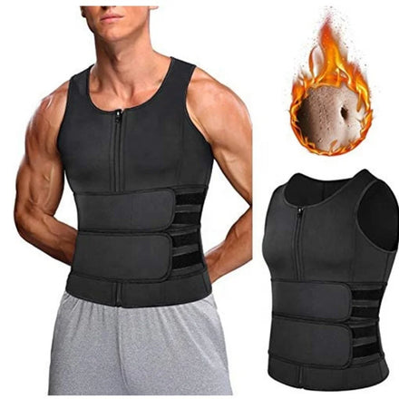 Men's Sports Body Shaper Neoprene Waistband Tummy Control Vest Sweat-proof Fitness Corset Men Shapewear